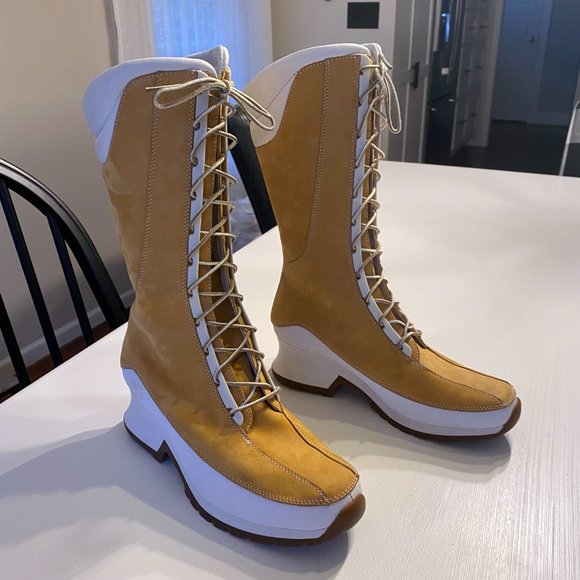 Timberland Women's Nubuck Leather Euro Dub Spin Tall Boots Size 9 M 85374 0878 - Picture 2 of 12